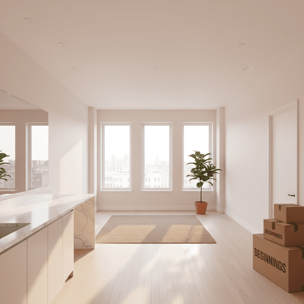 Empty, spotless apartment ready for move-in